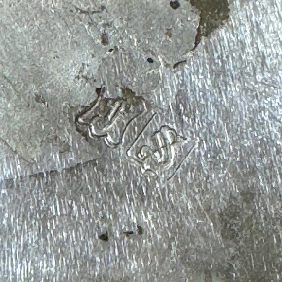 Vintage  Bottle Holder Set Stamped FS  Silver Plated Pierced Beaded Foot - Picture 7 of 9